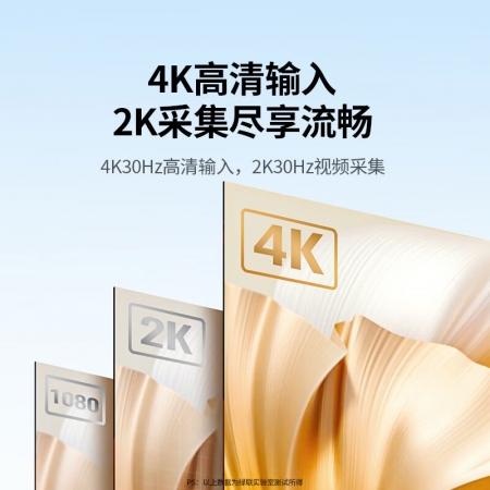 绿联Micro HDMI转Type-C视频采集卡4K适用单反相机电脑直播