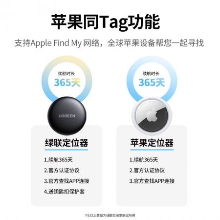 绿联定位追踪器 防丢器 苹果认证Tag 智能蓝牙定位器