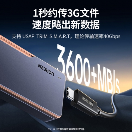 绿联USB4固态硬盘盒 40Gbps