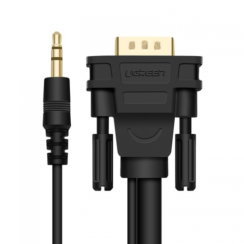 绿联带音频VGA公对公连接线