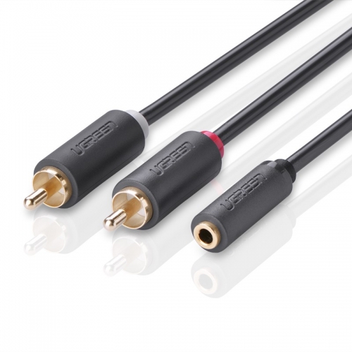 3.5MM母头转2RCA双莲花公头