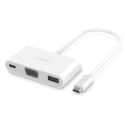 绿联 Type-C转USB3.0+HDMI/VGA转换器线12寸MacBook苹果HUB转接头