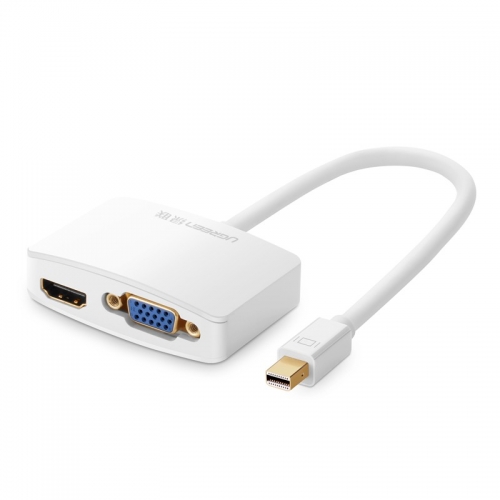 绿联Mini DP displayport转hdmi+VGA转换器