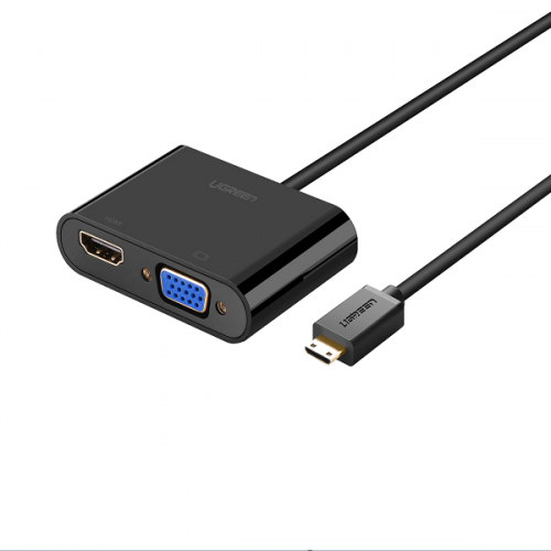 绿联mini HDMI转HDMI+VGA转换器