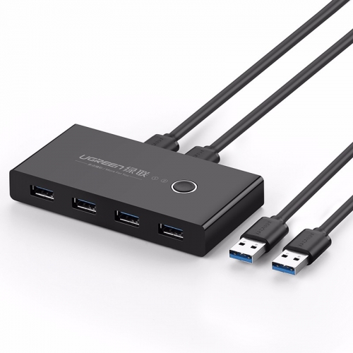 绿联USB3.0二进四出切换器