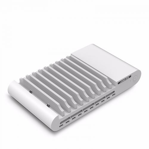 绿联10口USB充电器，智能多口充电器带支架