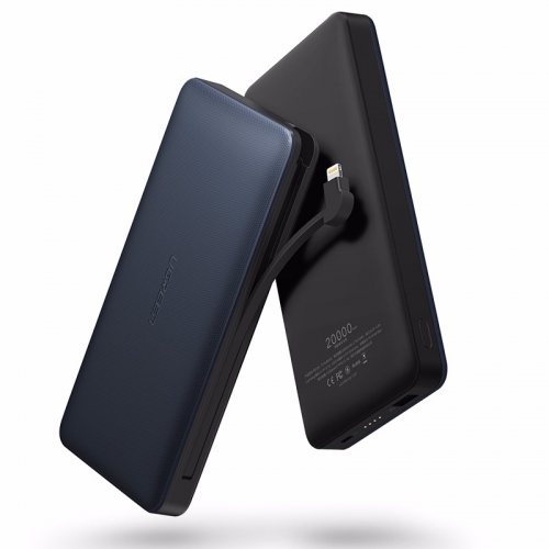 绿联苹果移动电源，20000毫安自带iPhone8X数据线