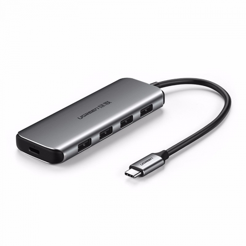 绿联Type-C分线器一拖四，Type-C转USB3.0笔记本电脑扩展坞