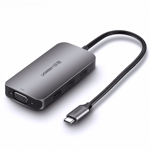 绿联Type-C转VGA转换器，3口USB华为Mate10苹果MacBook笔记本扩展