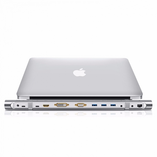 绿联Type-C多功能扩展坞，雷电3转HDMI+VGA+DVI网口