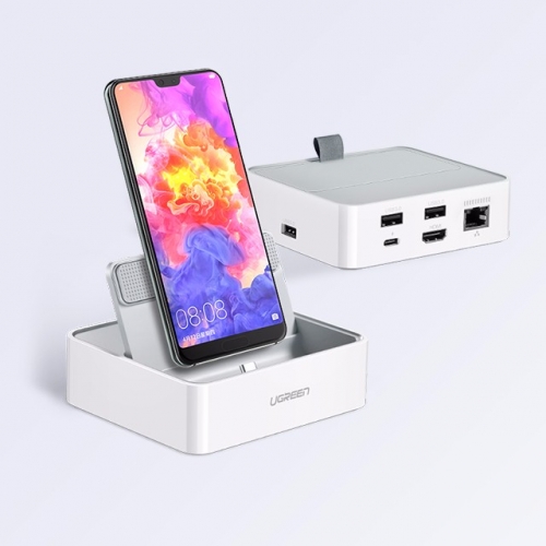 绿联Type-C手机智能扩展底座，锤子坚果华为手机同屏扩展坞