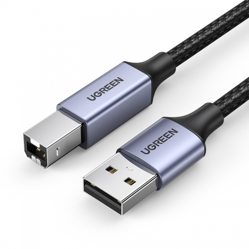 绿联打印机线USB方口编织款