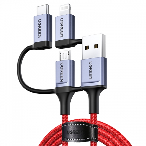 绿联苹果安卓通用数据线三合一