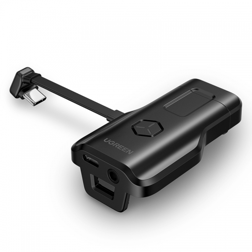 绿联type-c转c+3.5mm二合一游戏声卡