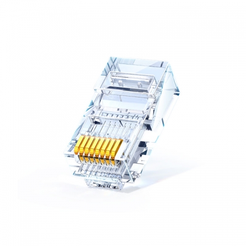 绿联超五类非屏蔽通孔式3U水晶头